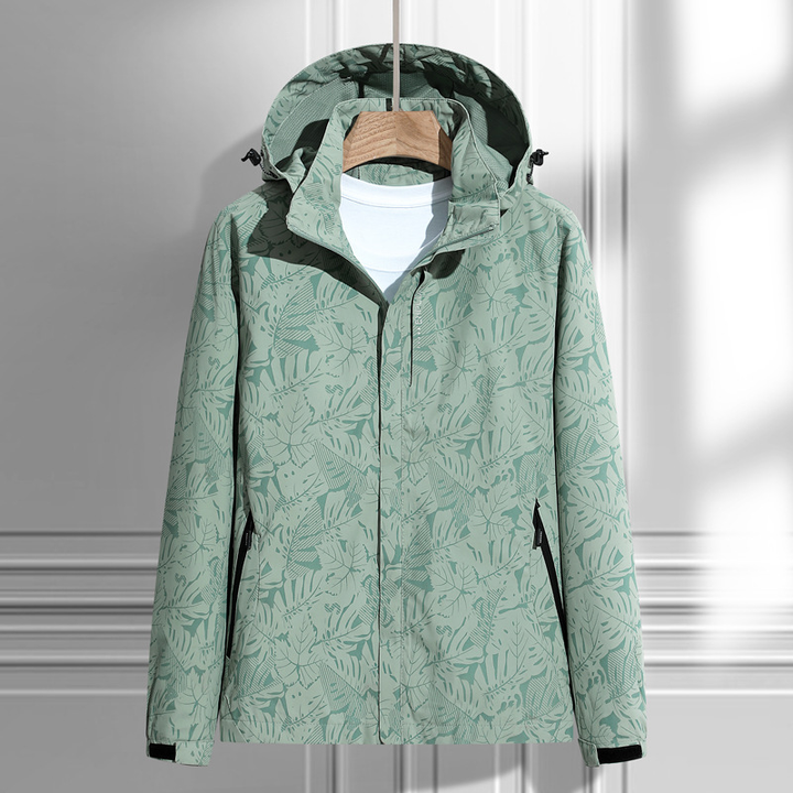 Drune | Gedruckt Reißverschluss Winter Jacke - Kapuze