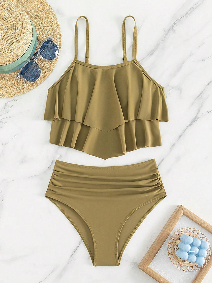 Damen Bikini-Set mit voluminösem Rüschendesign Drune