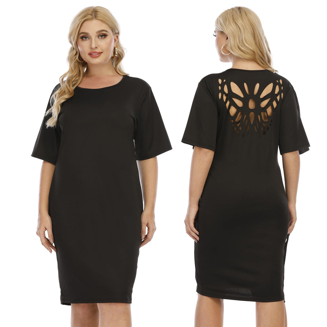 Damen komfortables Midi-Kleid mit lässigem Schnitt Drune