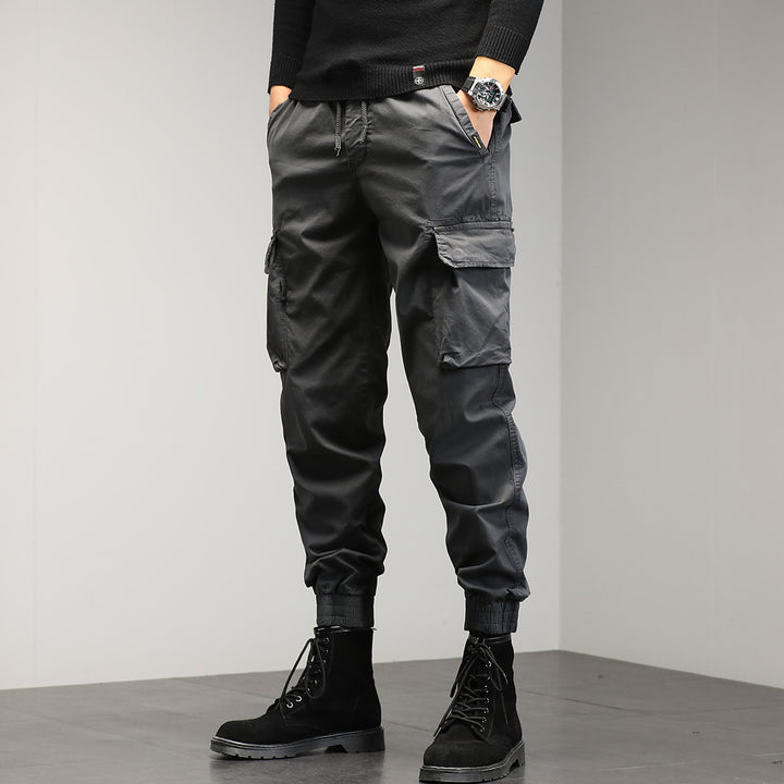 Herren Cargo-Joggerhose mit multifunktionalen Cargotaschen und elastischem Saum Drune
