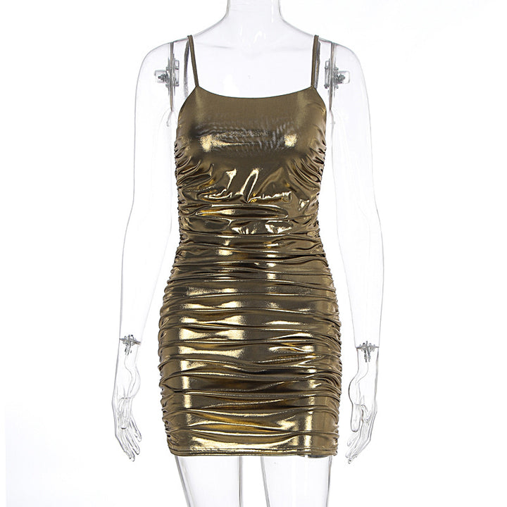 Damen figurbetontes Kleid mit raffinierten Rüschendetails Drune