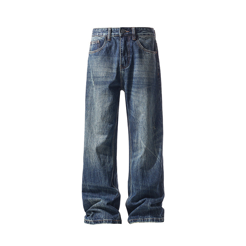 Herren Weite Denim-Jeans Drune