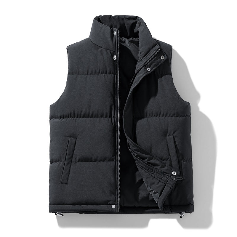 Herren Isolierende Outdoor-Steppweste mit hohem Kragen, 2‑Wege‑Reißverschluss & verdeckten Eingrifftaschen Drune