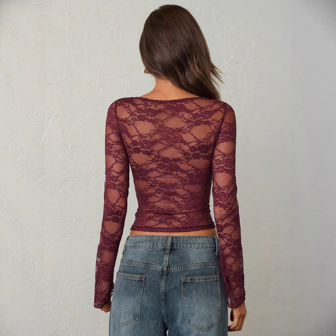 Damen nan tailliertes Spitzenoberteil mit integriertem Bustier und geraffter Brustpartie Drune