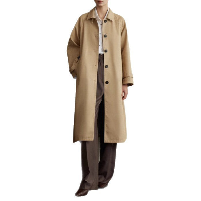 Damen elegante Trenchjacke mit Taillengürtel Drune