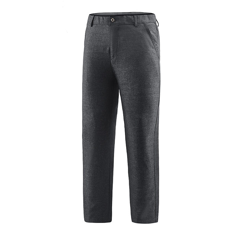 Herren Tailored-Chinohose mit geradem Bein, Gürtelschlaufen & Wiener Naht Drune