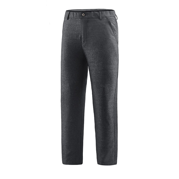 Herren Tailored-Chinohose mit geradem Bein, Gürtelschlaufen & Wiener Naht Drune