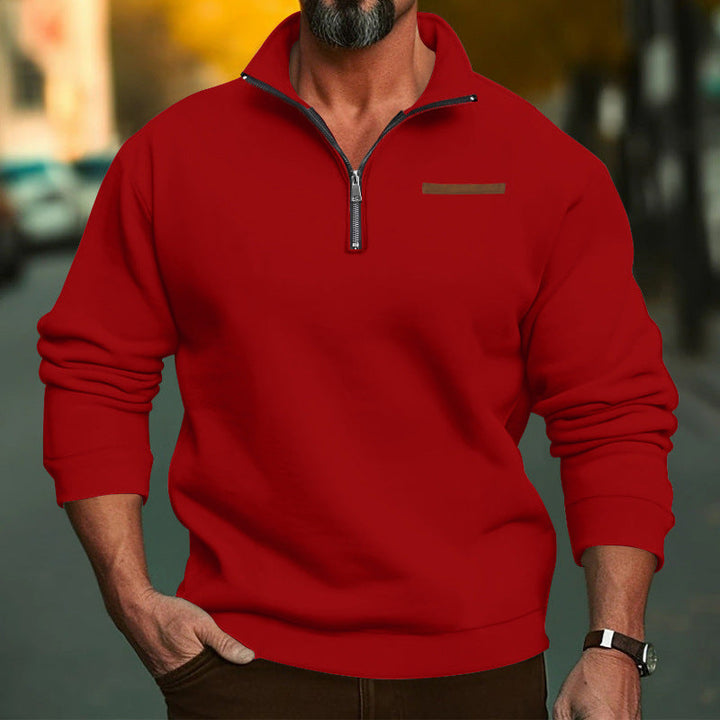 Herren Fleece Sweatshirt mit Reißverschluss Drune