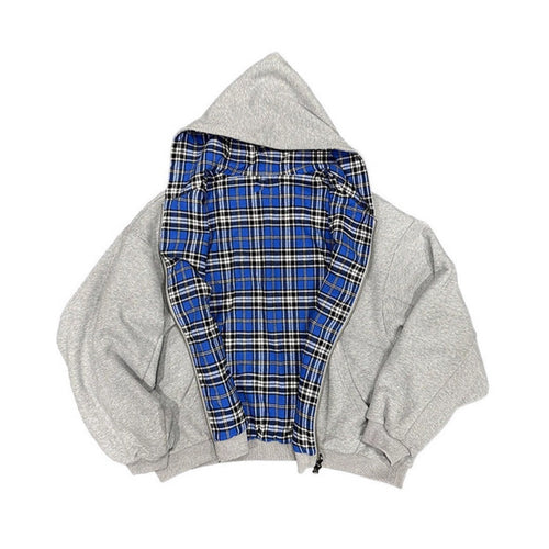 Damen Kapuzenjacke mit kariertem Innenfutter und praktischem Reißverschluss Drune