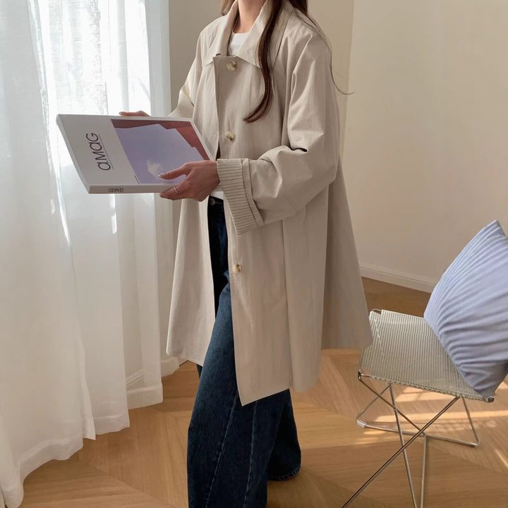 Damen Elegante und zeitlose Trenchcoat Drune