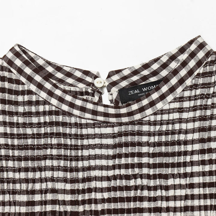 Damenbluse mit dekorativen Puffärmeln und geschmeidiger Rüschensilhouette Drune