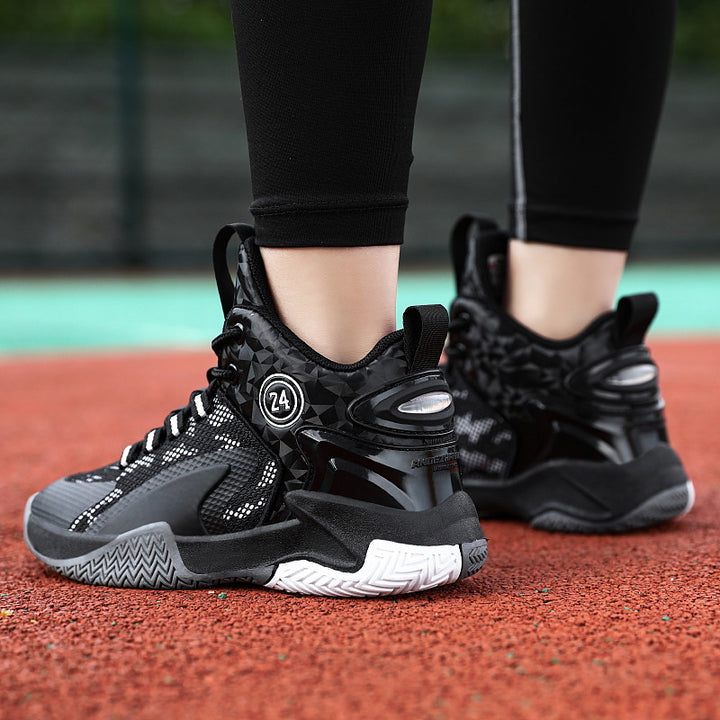 Herren Basketball-High-Top Sneaker mit geometrischem Struktur-Obermaterial und griffiger Herringbone-Sohle Drune