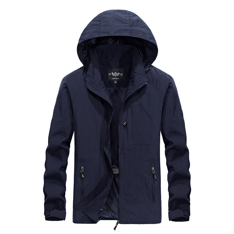 Herren Leichte Outdoorjacke mit Kapuze Drune