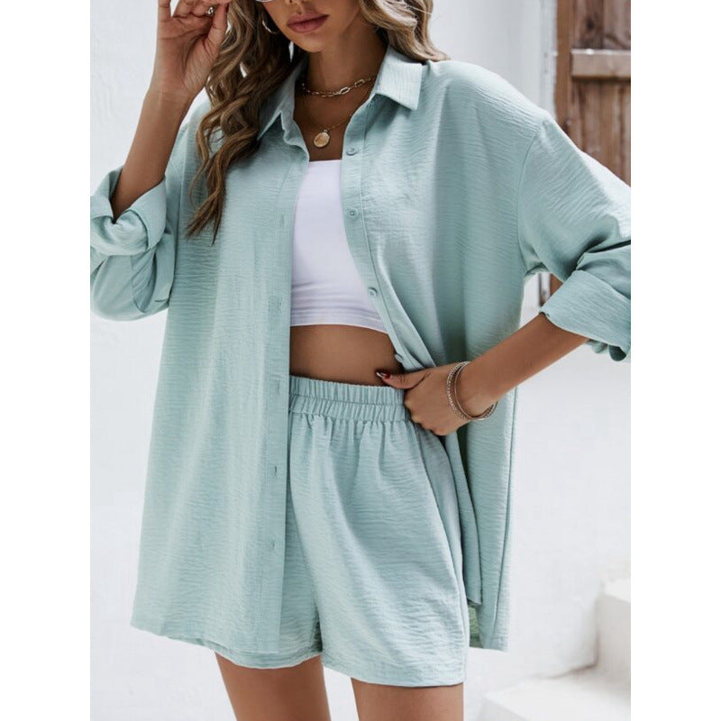 Damen lässiges Oberteil und Shorts Set Drune