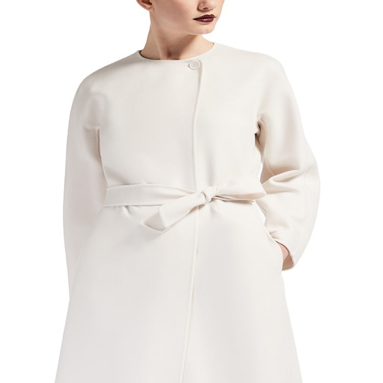 Damen Oversize-Mantel mit Rundhals und verdeckter Knopfleiste Drune