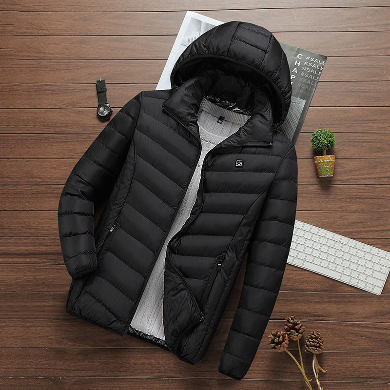Herren leichte gesteppte Kapuzen‑Steppjacke mit Thermofüllung und packbarer Konstruktion Drune