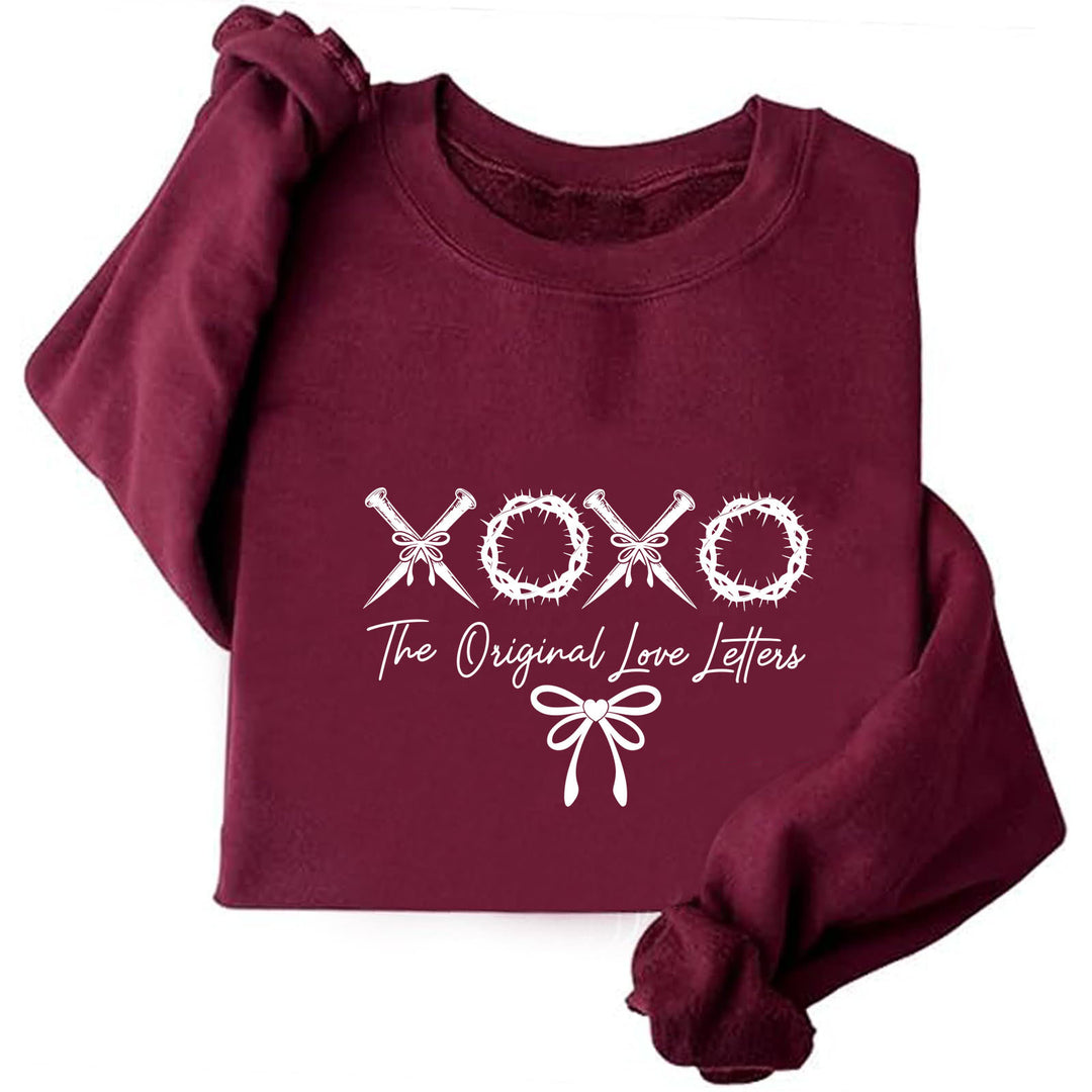 Damen lässiger Sweater mit einzigartigem Schriftzug und weichem Material Drune