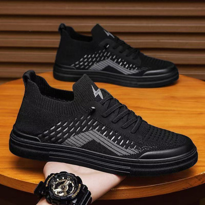 Herren Atmungsaktive Strick-Sneaker mit sockenhaftem Schaft und dämpfender Gummisohle Drune