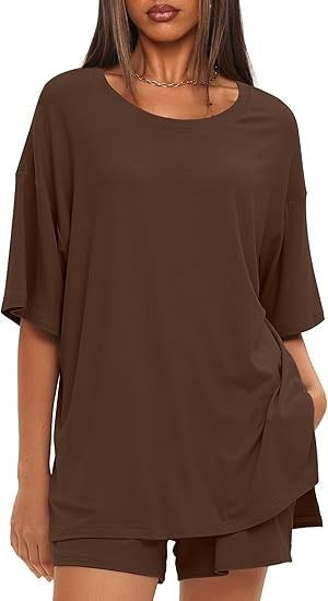 Damen Oversize T-Shirt mit lässigem Schnitt und seitlichen Schlitzen Drune