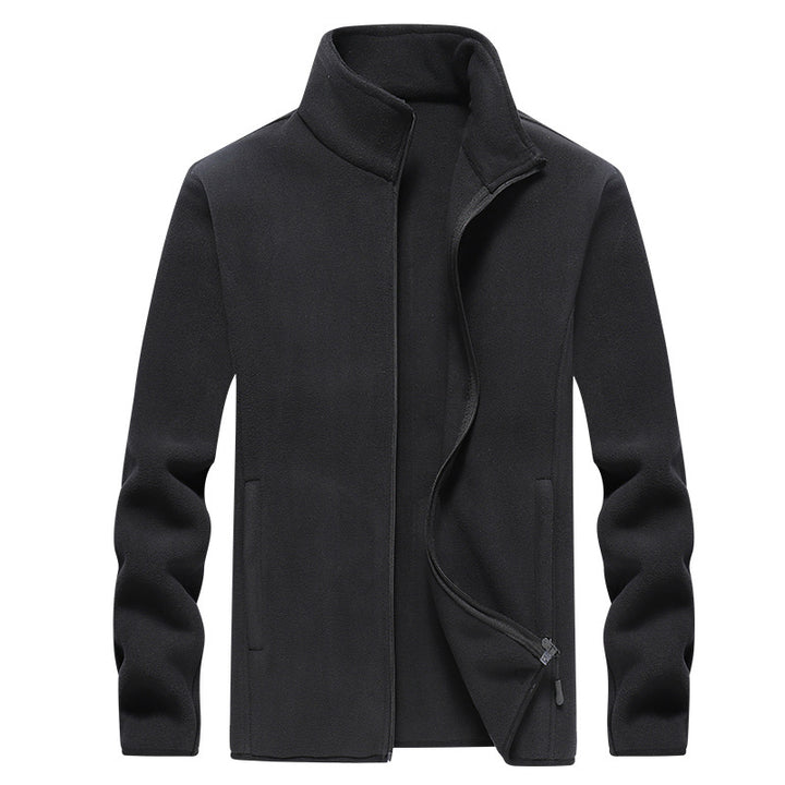 Herren Fleecejacke mit Stehkragen, durchgehendem Reißverschluss & Eingrifftaschen Drune