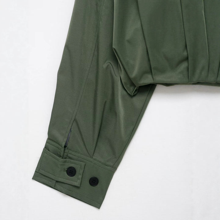 Damen Cropped-Boxy-Trenchjacke im Utility-Look mit Epauletten und weitem Manschettenärmel Drune