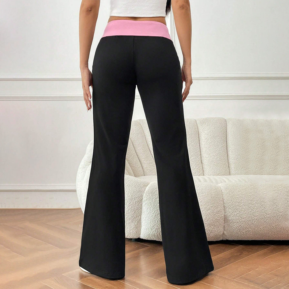 Damen Flared Jogginghosen mit stylischem Bund Drune