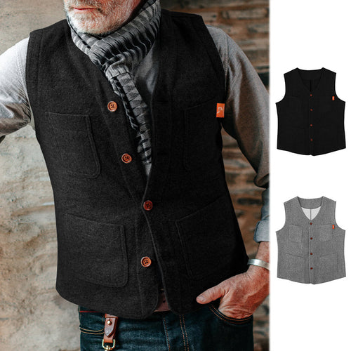 Herren Weste mit praktischen Taschen und eleganter Knopfverarbeitung Drune