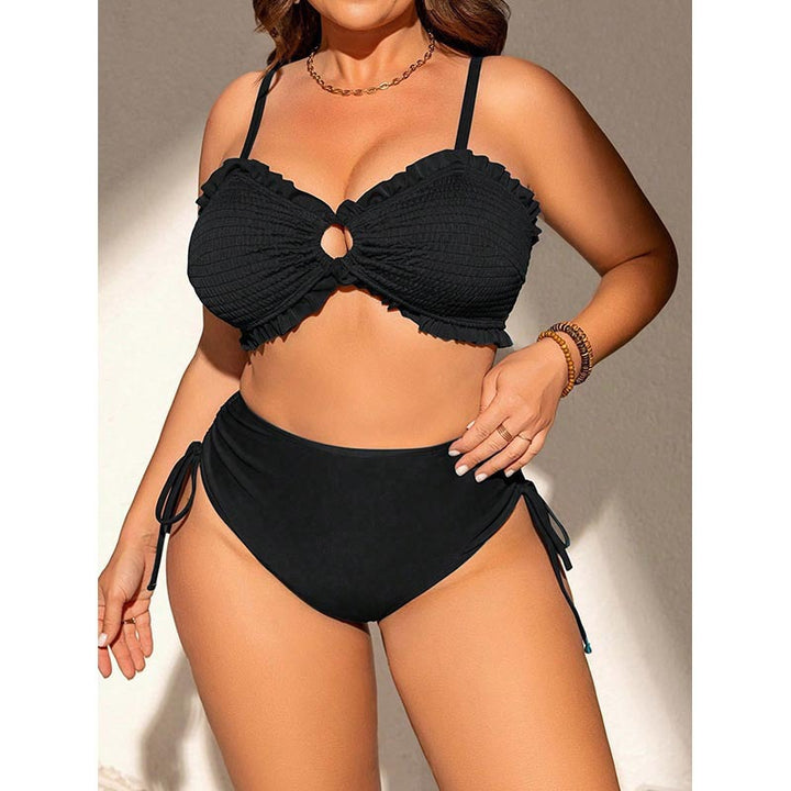 Damen Bandeau-Bikini-Set mit Rüschen und verstellbarem Höschen Drune