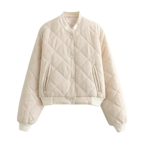 Damen gesteppte Übergangsjacke mit elastischen Bündchen und praktischen Taschen Drune
