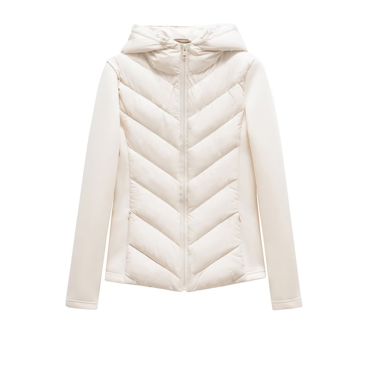 Damen Steppjacke mit Kapuze und Softshell‑Seiteneinsätzen Drune