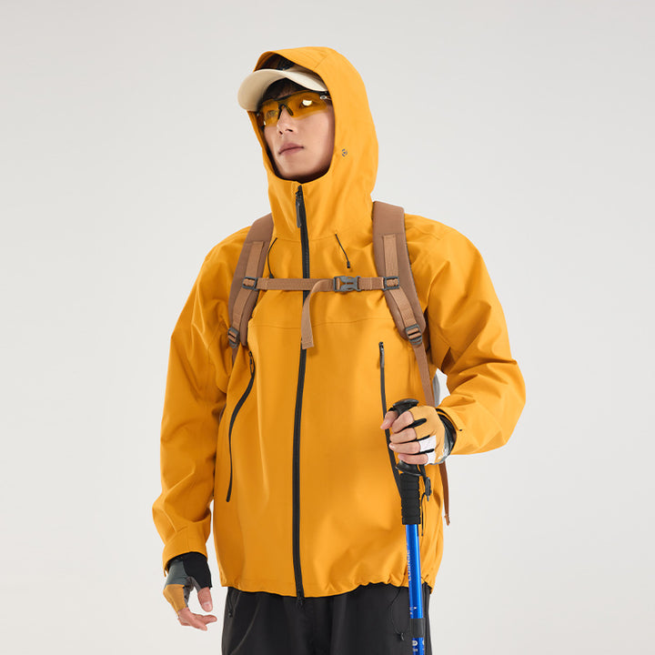Herren Wasserdichte Softshell-Outdoorjacke mit verstellbarer Kapuze und atmungsaktiver Membran Drune