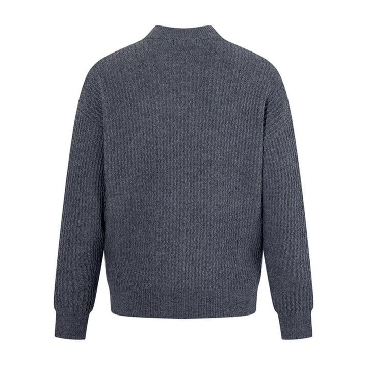 Herren Feinstrick-Pullover mit Strukturstrick und schmalem Stehkragen Drune