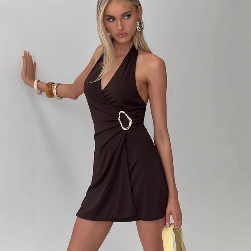 Damen Wickelkleid mit eleganter Gürteldetail Drune
