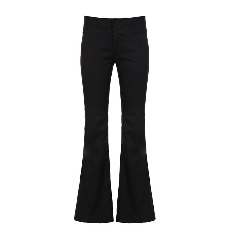 Damen Hochtaillierte Stretch-Flaredhose mit ausgestelltem Bein Drune