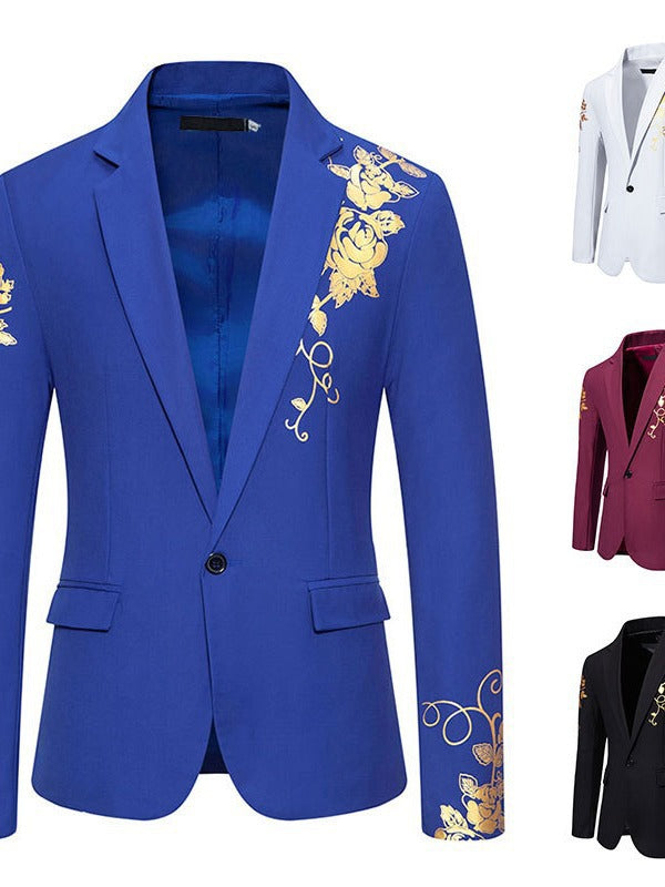 Herren eleganter Blazer mit floralem Design und hochwertiger Verarbeitung Drune