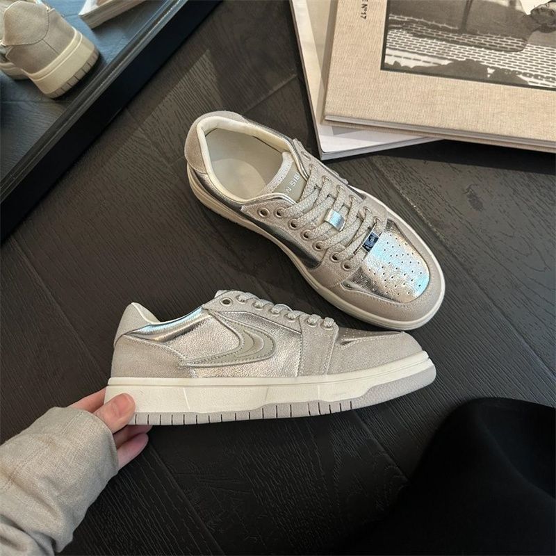 Damen Sportliche Sneakers mit reflektierendem Obermaterial und gepolsterter Innensohle Drune