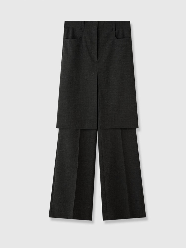 Damen elegante weite Anzughose mit innovativem Design Drune