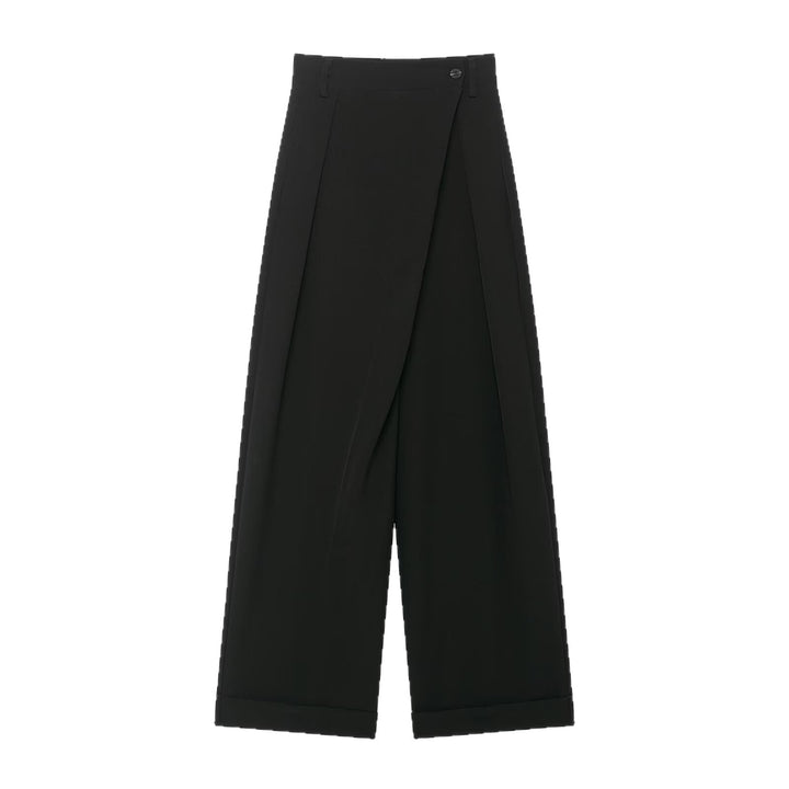 Damen Culotte‑Hose mit Wickel‑Front und weitem Bein Drune
