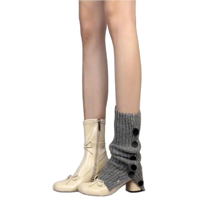 Damen Knöchelhohe Stiefeletten mit geformtem Blockabsatz, sichtbarer Ziernaht und Schleifen‑Detail Drune