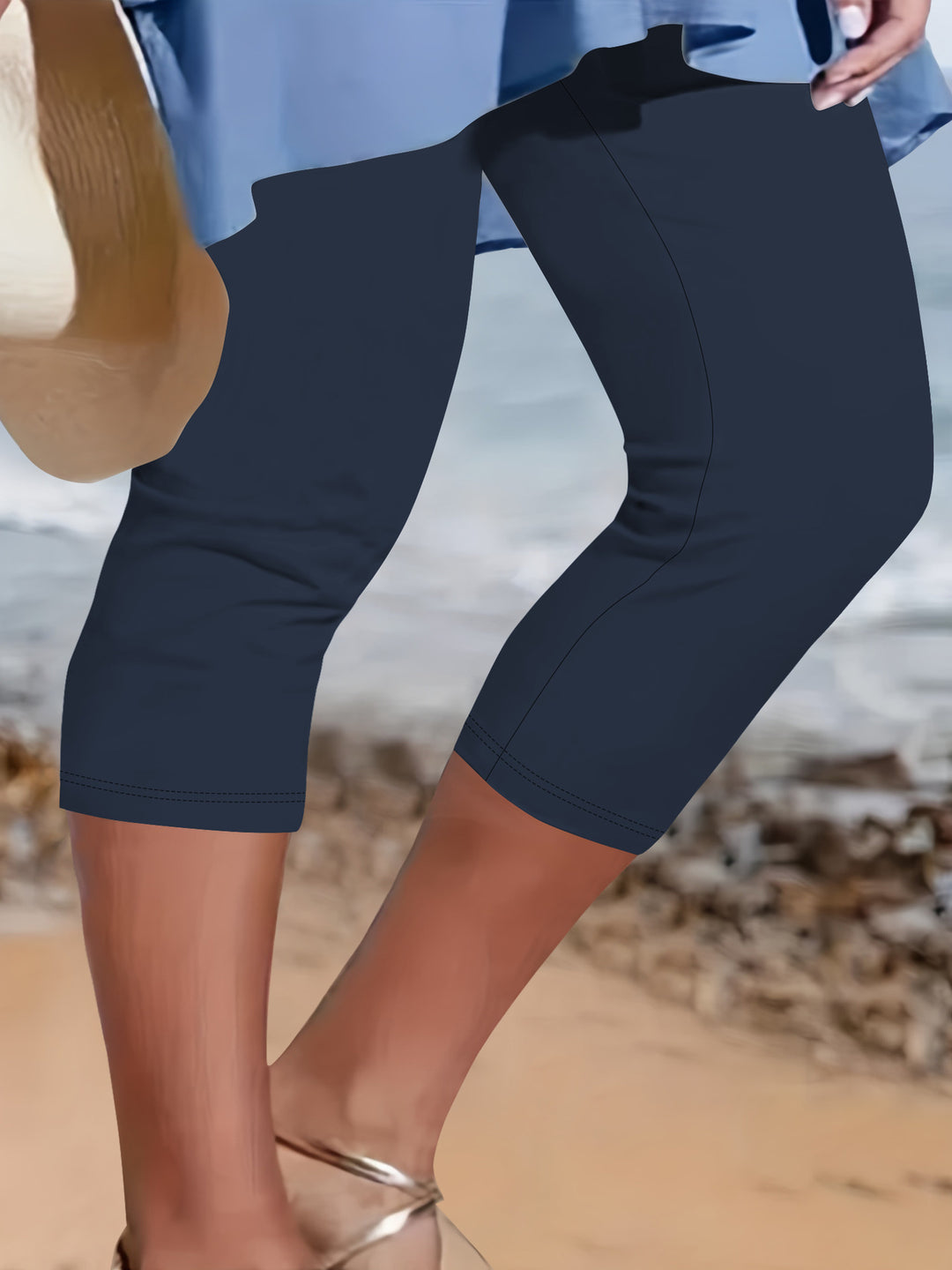 Damen Capri-Biker-Shorts mit hohem Bund und stützender Kompression Drune