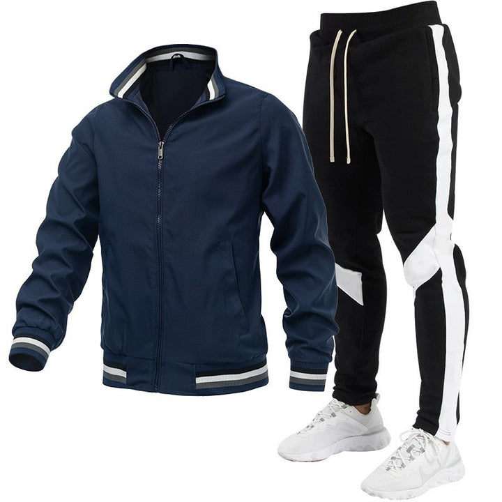 Herren Sportliches Trackjacke und Jogginghose Set Drune
