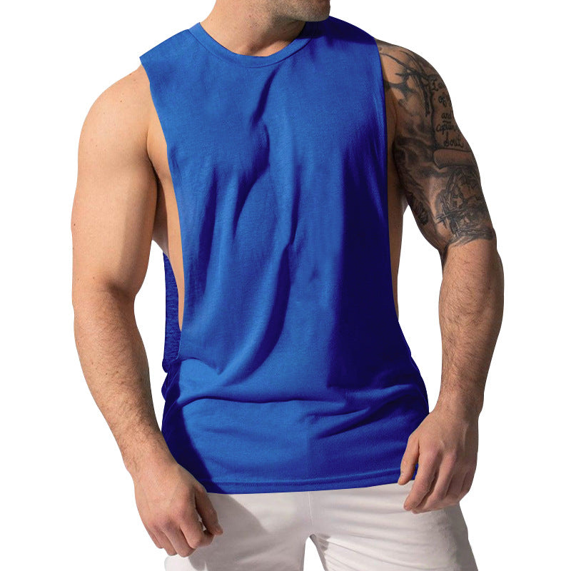 Herren nan Muskelshirt mit extra tiefen Armöffnungen und atmungsaktivem Baumwollmix Drune