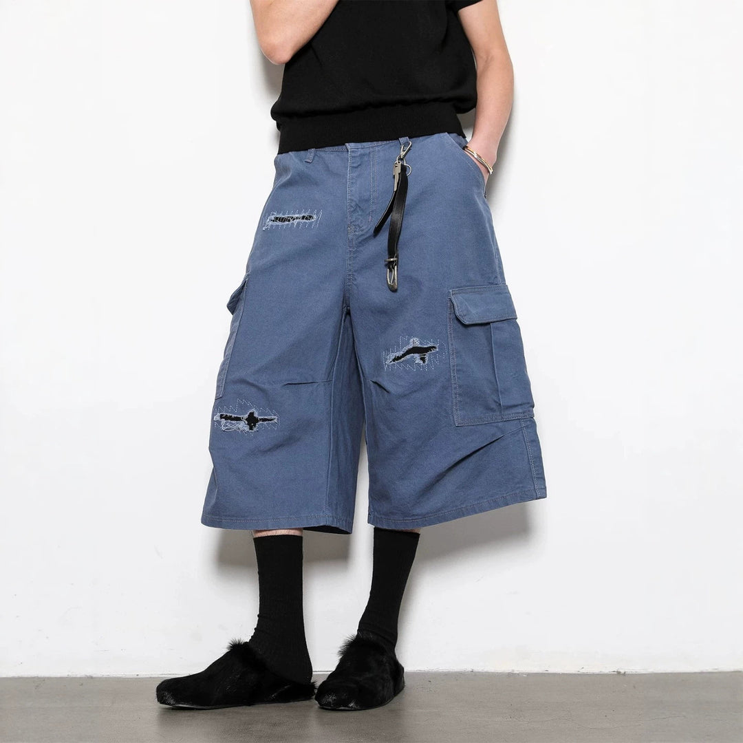 Herren Modische Cargo-Shorts mit weitem Schnitt und praktischen Taschen Drune