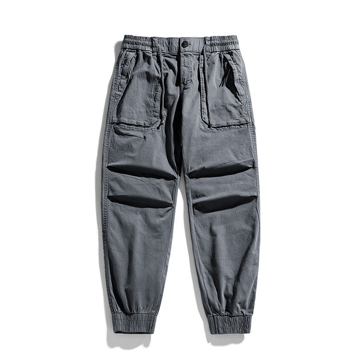 Herren Tapered-Cargojogger mit elastischem Komfortbund, Pattentaschen und Knöchelbündchen Drune