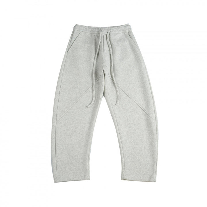 Unisex Weite Tech-Jogginghose mit diagonalem Nahtdesign, Elastikbund und Tunnelzug Drune