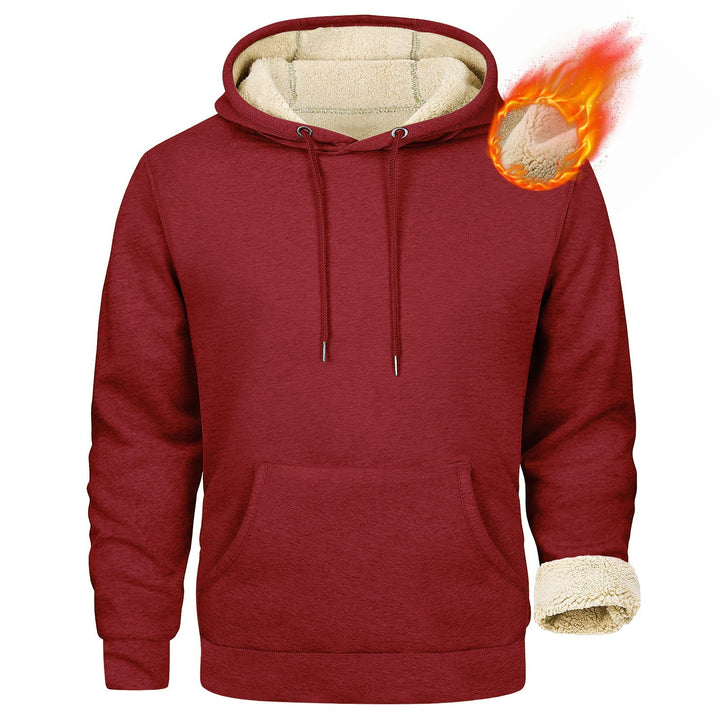 Herren Fleece-Kapuzenpullover mit innenliegendem Kuschelfutter Drune