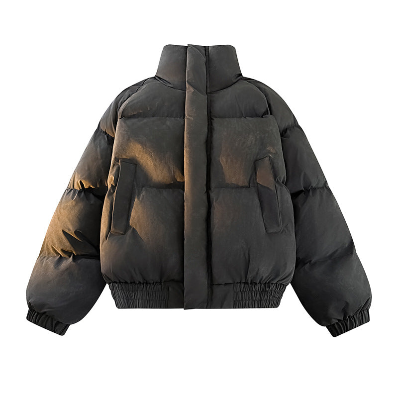 Damen Stylische Daunenjacke mit hoher Kragen und elastischen Ärmelabschlüssen Drune