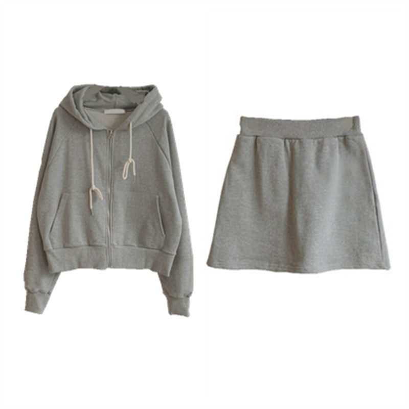 Damen lässige Sweatjacke mit durchgehendem Reißverschluss Drune