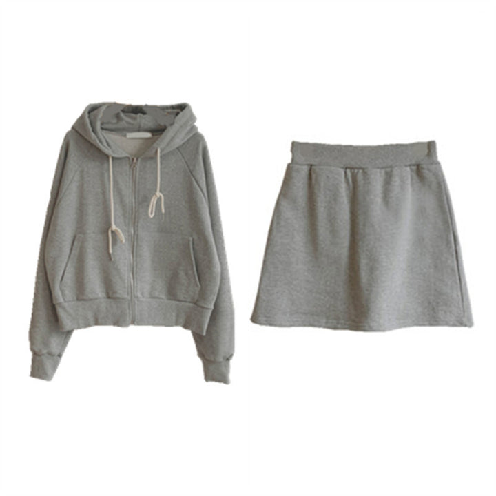 Damen lässige Sweatjacke mit durchgehendem Reißverschluss Drune