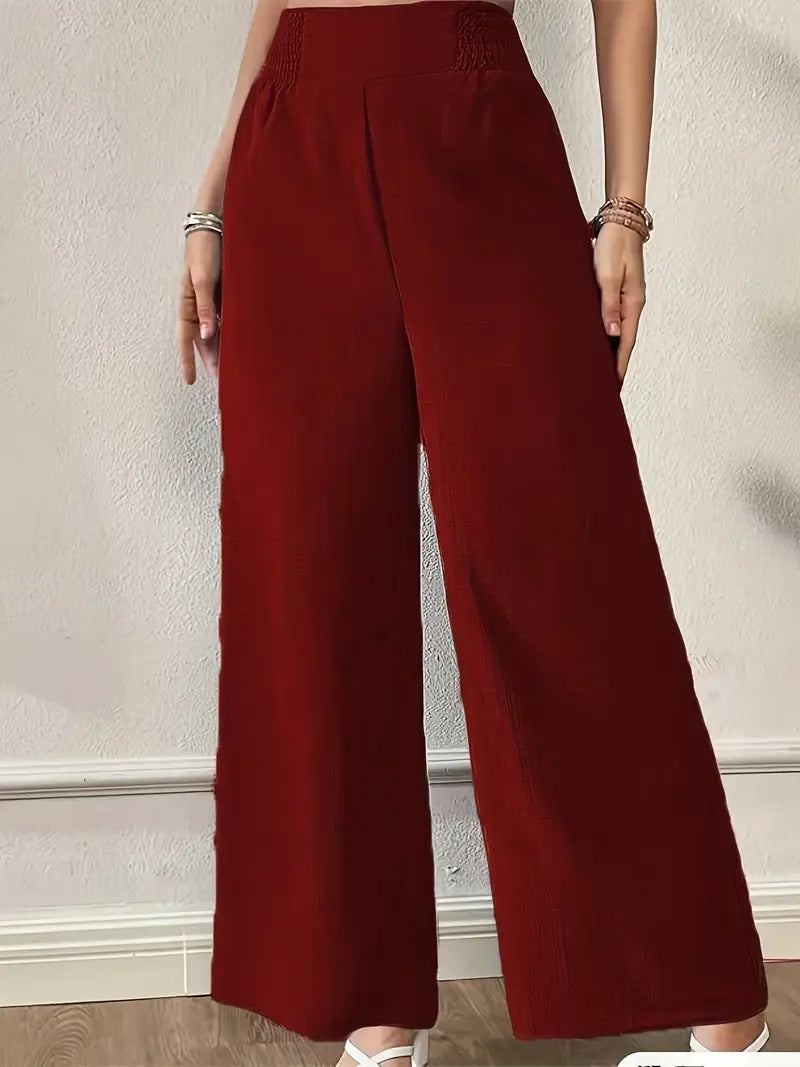 Damen Weite Sommerhose mit elastischem Bund und Taschen Drune